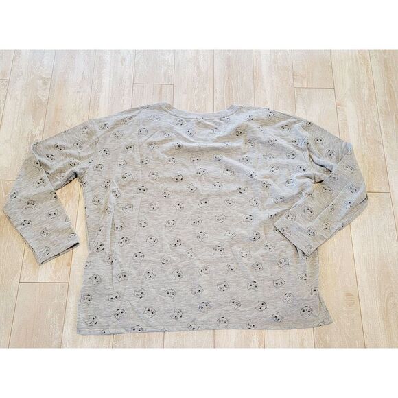 Jenni Intimates XXL Sleep Shirt Top Night Gown‎ Gray Cat Theme "Get Meowta Here" - Picture 2 of 6